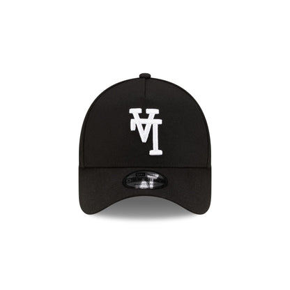 Los Angeles Dodgers Upside Down Logo Black 9FORTY A-Frame Snapback Hat