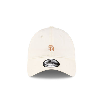 San Diego Padres Mini Logo Cream 9TWENTY Adjustable Hat