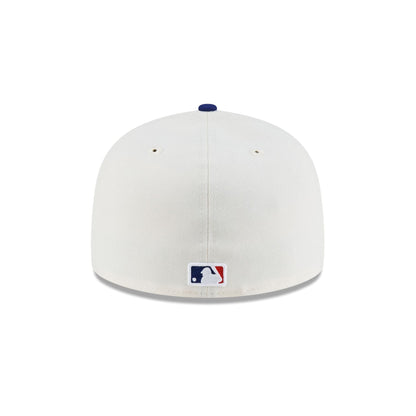 Los Angeles Dodgers Upside Down Logo Cream 59FIFTY Fitted Hat
