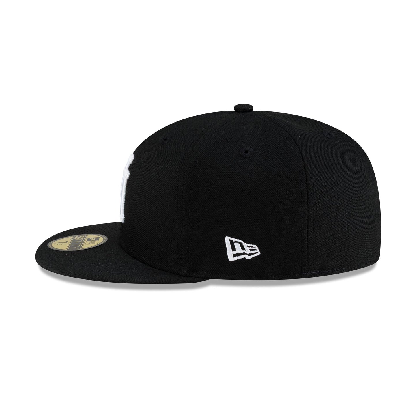 Los Angeles Dodgers Upside Down Logo Black 59FIFTY Fitted Hat