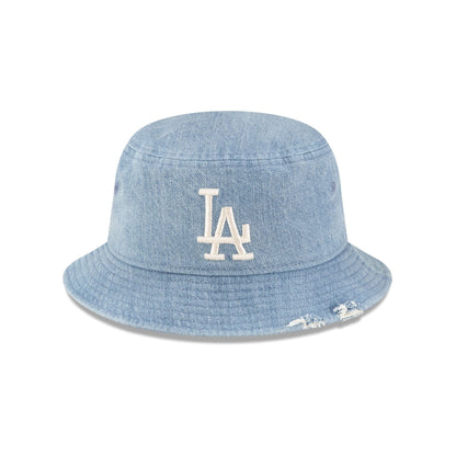 Los Angeles Dodgers Distressed Denim Bucket Hat