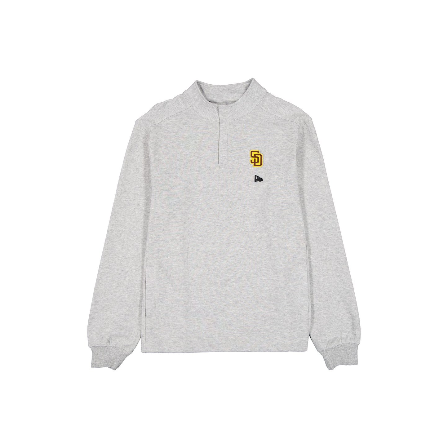 San Diego Padres Logo Essentials Heather Gray Quarter Zip