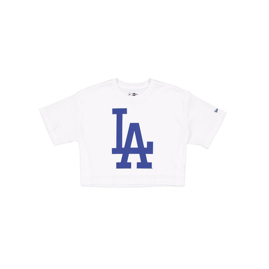 Los Angeles Dodgers Summer Women's White Cropped Jersey T-Shirt