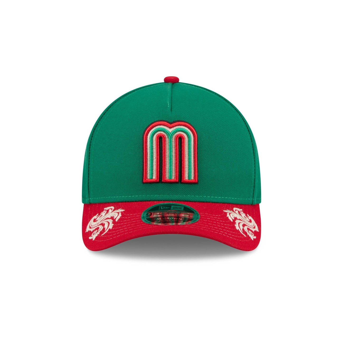 Mexico Baseball Script 9FORTY M-Crown A-Frame Snapback Hat