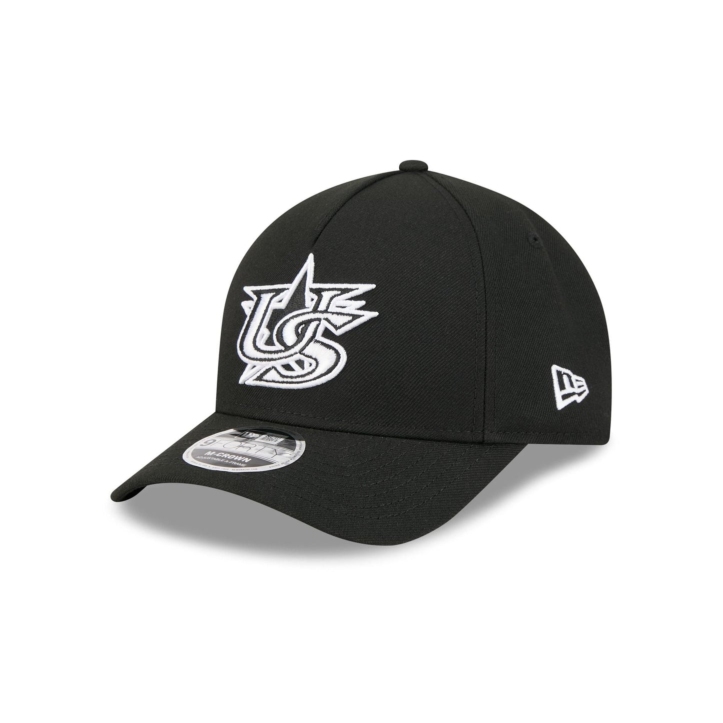 USA World Baseball Classic Black and White 9FORTY M-Crown A-Frame Snapback Hat