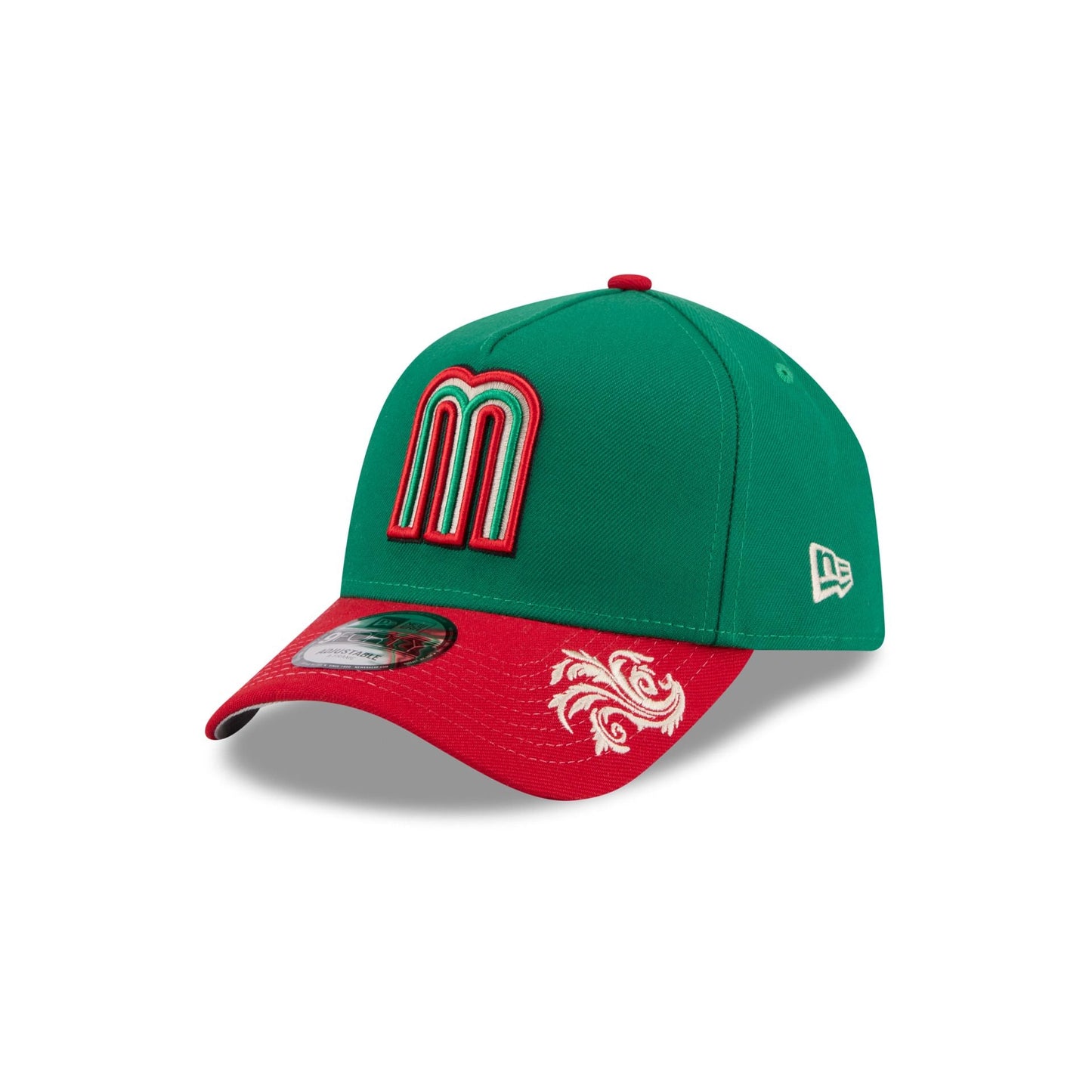 Mexico Baseball Script 9FORTY A-Frame Snapback Hat