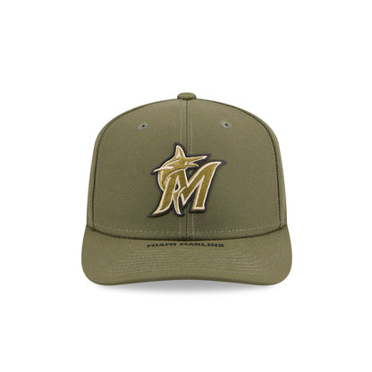 Miami Marlins Armed Forces Day 2026 9SEVENTY Stretch-Snap Hat