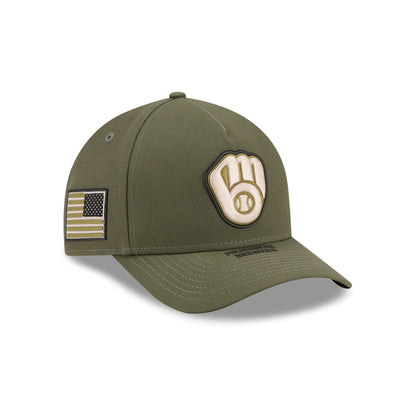 Milwaukee Brewers Armed Forces Day 2026 9FORTY M-Crown A-Frame Snapback Hat