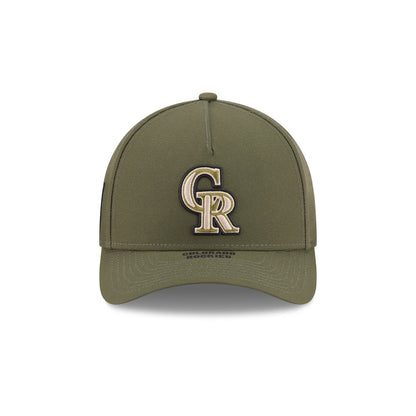 Colorado Rockies Armed Forces Day 2026 9FORTY M-Crown A-Frame Snapback Hat