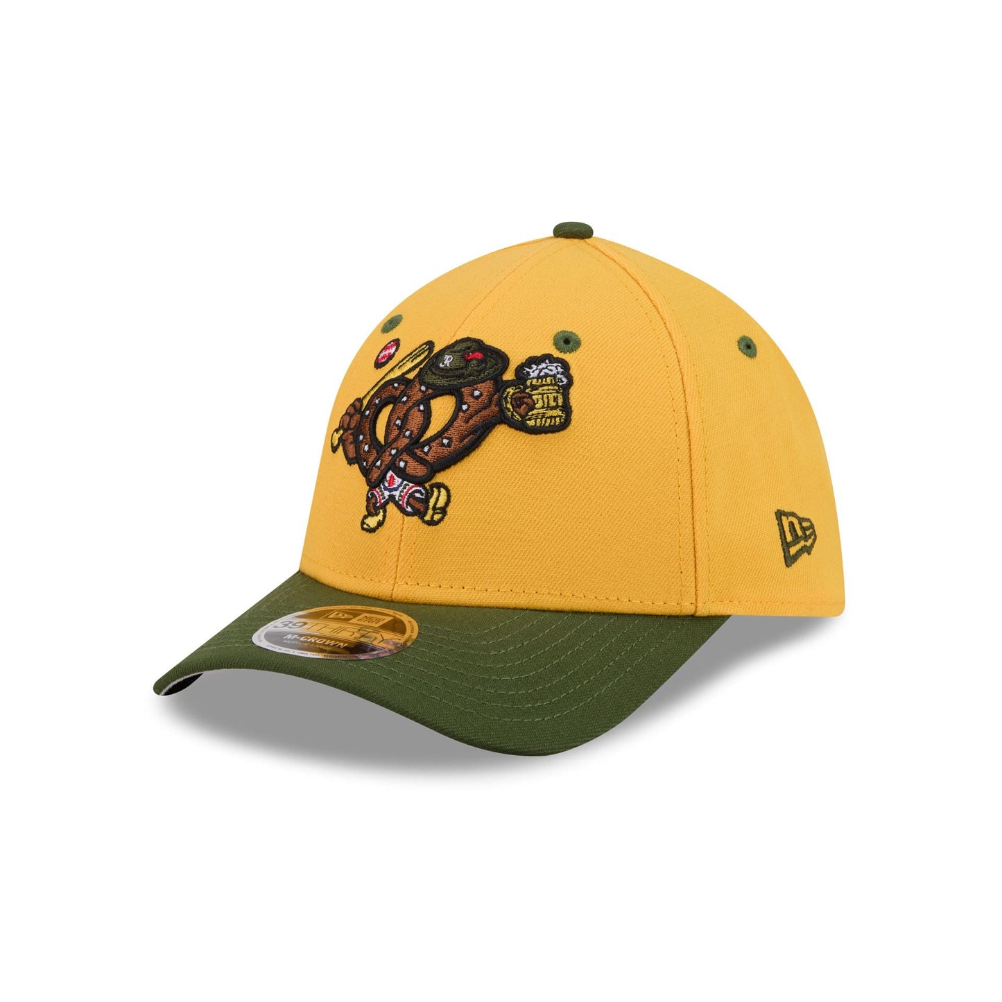 Reading Fightin Phils Theme Night Yellow 39THIRTY M-Crown Stretch Fit Hat