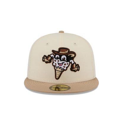Binghamton Rumble Ponies Theme Night Beige 59FIFTY Fitted Hat