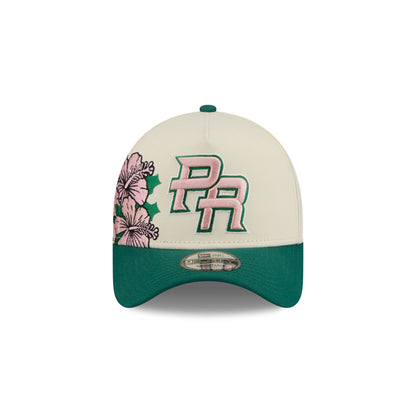 Puerto Rico Pink Flower 9FORTY A-Frame Snapback Hat