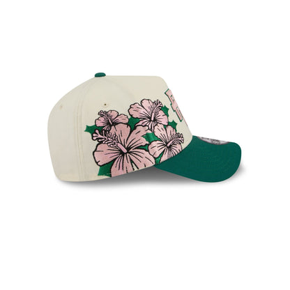 Puerto Rico Pink Flower 9FORTY A-Frame Snapback Hat