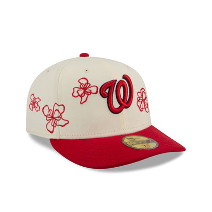 Washington Nationals Floral Outline 59FIFTY Fitted Hat