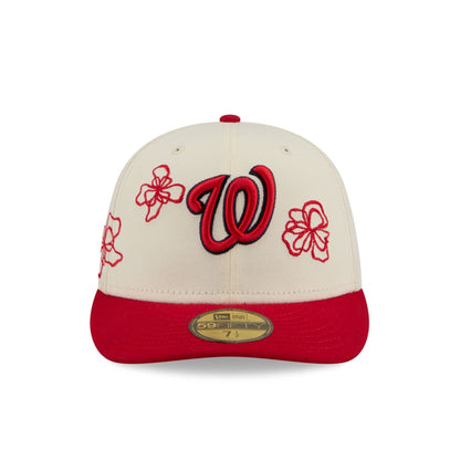 Washington Nationals Floral Outline 59FIFTY Fitted Hat