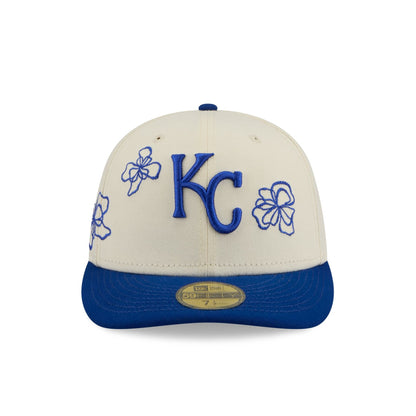 Kansas City Royals Floral Outline 59FIFTY Fitted Hat