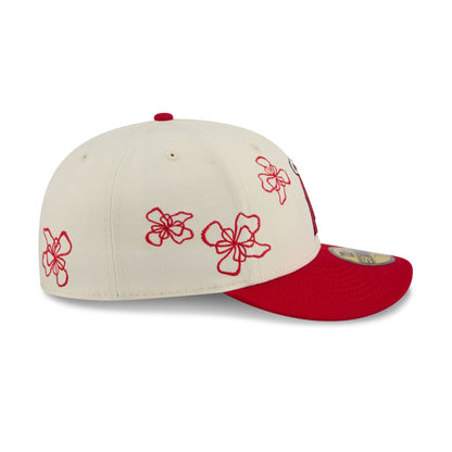 Los Angeles Angels Floral Outline 59FIFTY Fitted Hat