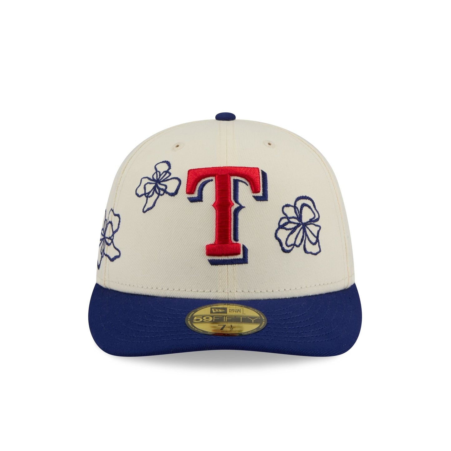 Texas Rangers Floral Outline 59FIFTY Fitted Hat