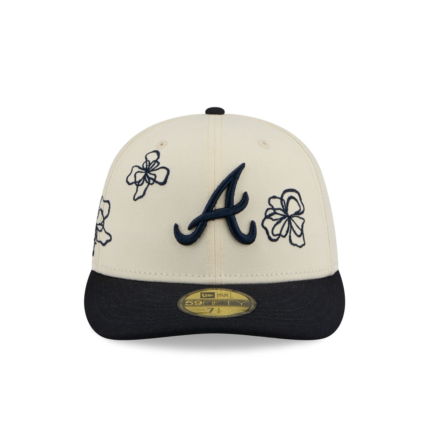 Atlanta Braves Floral Outline 59FIFTY Fitted Hat