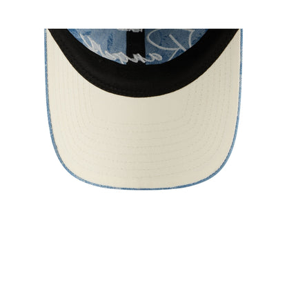 Texas Rangers Blue Leaves Casual Classic Adjustable Hat