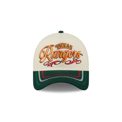 Texas Rangers Cinco de Mayo Chrome White 9FORTY A-Frame Snapback Hat