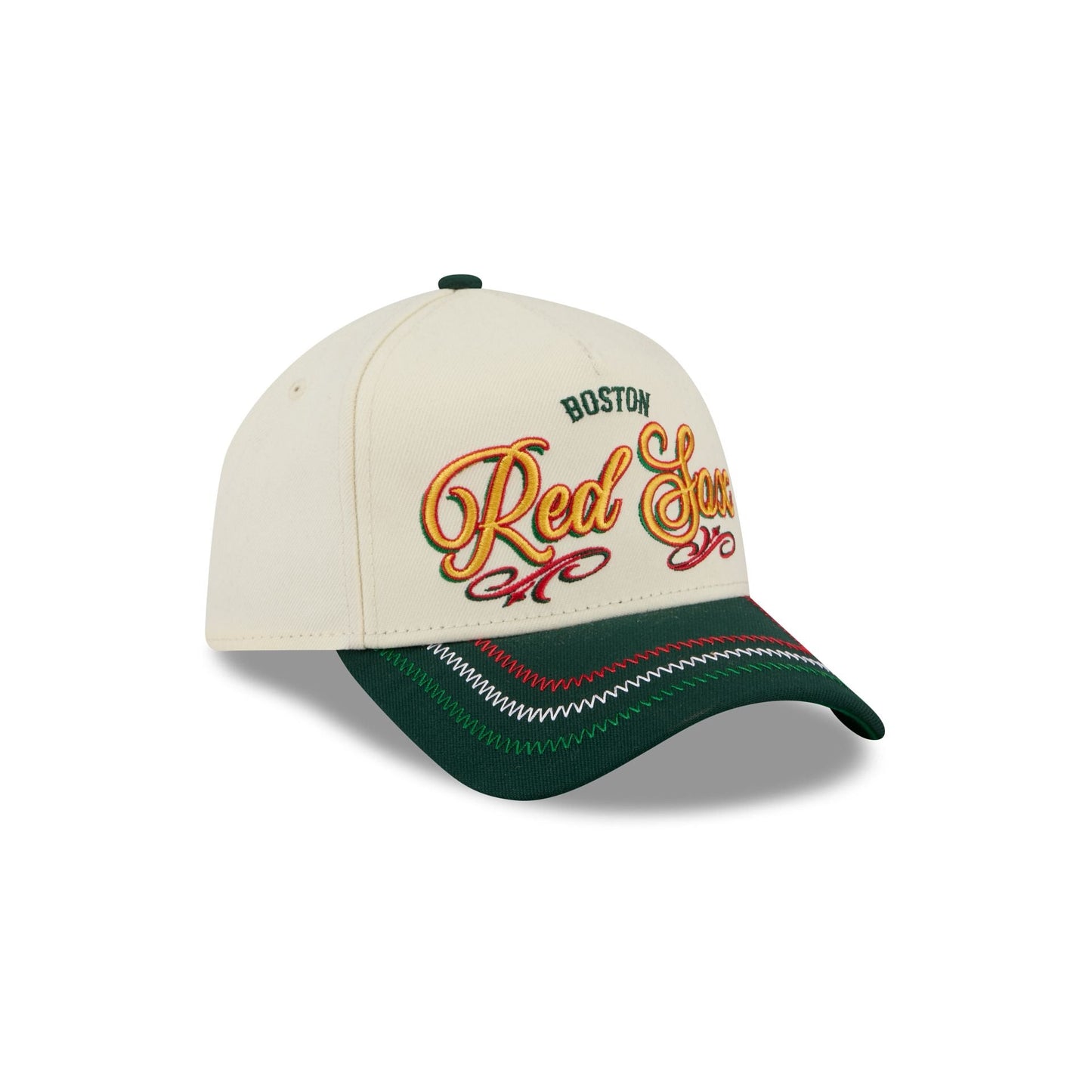 Boston Red Sox Cinco de Mayo Chrome White 9FORTY A-Frame Snapback Hat
