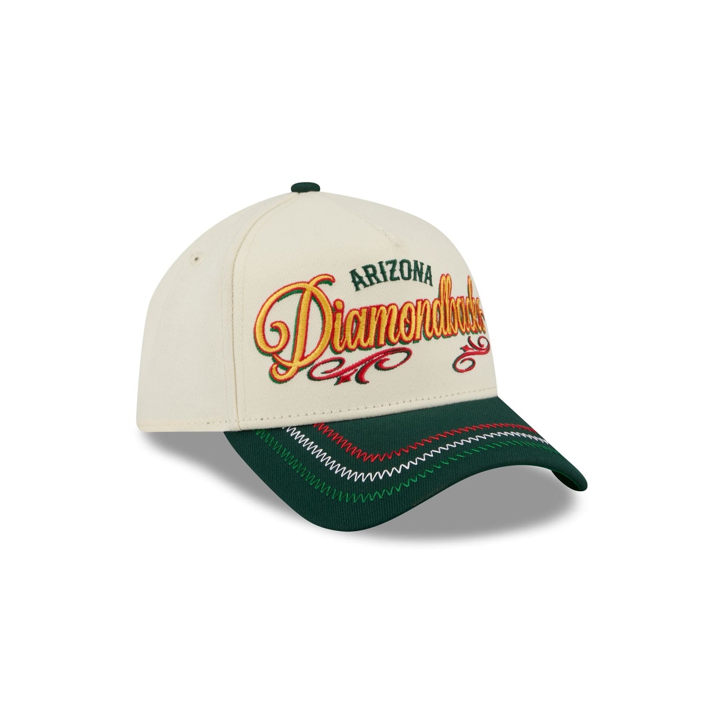 Arizona Diamondbacks Cinco de Mayo Chrome White 9FORTY A-Frame Snapback Hat