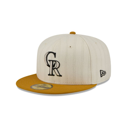 Colorado Rockies Chrome Herringbone 59FIFTY Fitted Hat