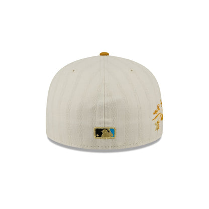 Miami Marlins Chrome Herringbone 59FIFTY Fitted Hat