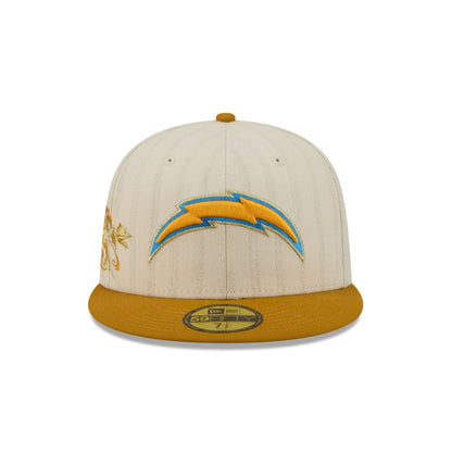 Los Angeles Chargers Chrome Herringbone 59FIFTY Fitted Hat