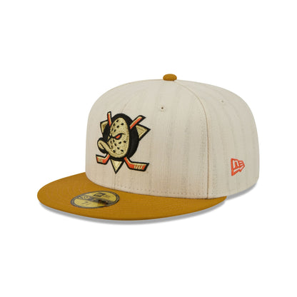 Anaheim Ducks Chrome Herringbone 59FIFTY Fitted Hat