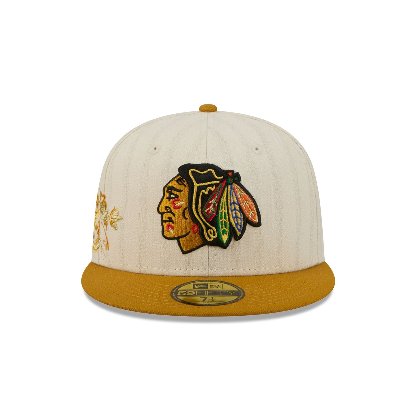 Chicago Blackhawks Chrome Herringbone 59FIFTY Fitted Hat