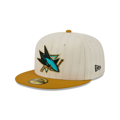 San Jose Sharks Chrome Herringbone 59FIFTY Fitted Hat