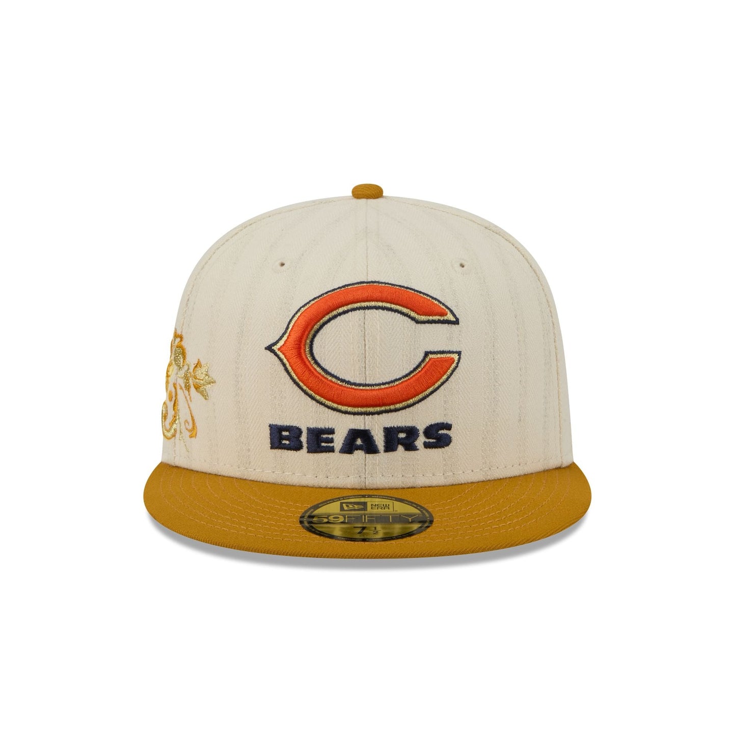 Chicago Bears Chrome Herringbone 59FIFTY Fitted Hat