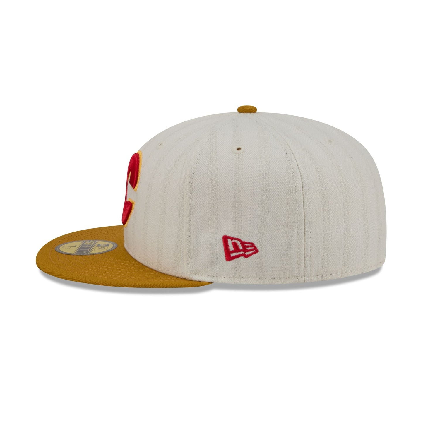 Calgary Flames Chrome Herringbone 59FIFTY Fitted Hat