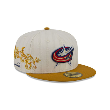 Columbus Blue Jackets Chrome Herringbone 59FIFTY Fitted Hat