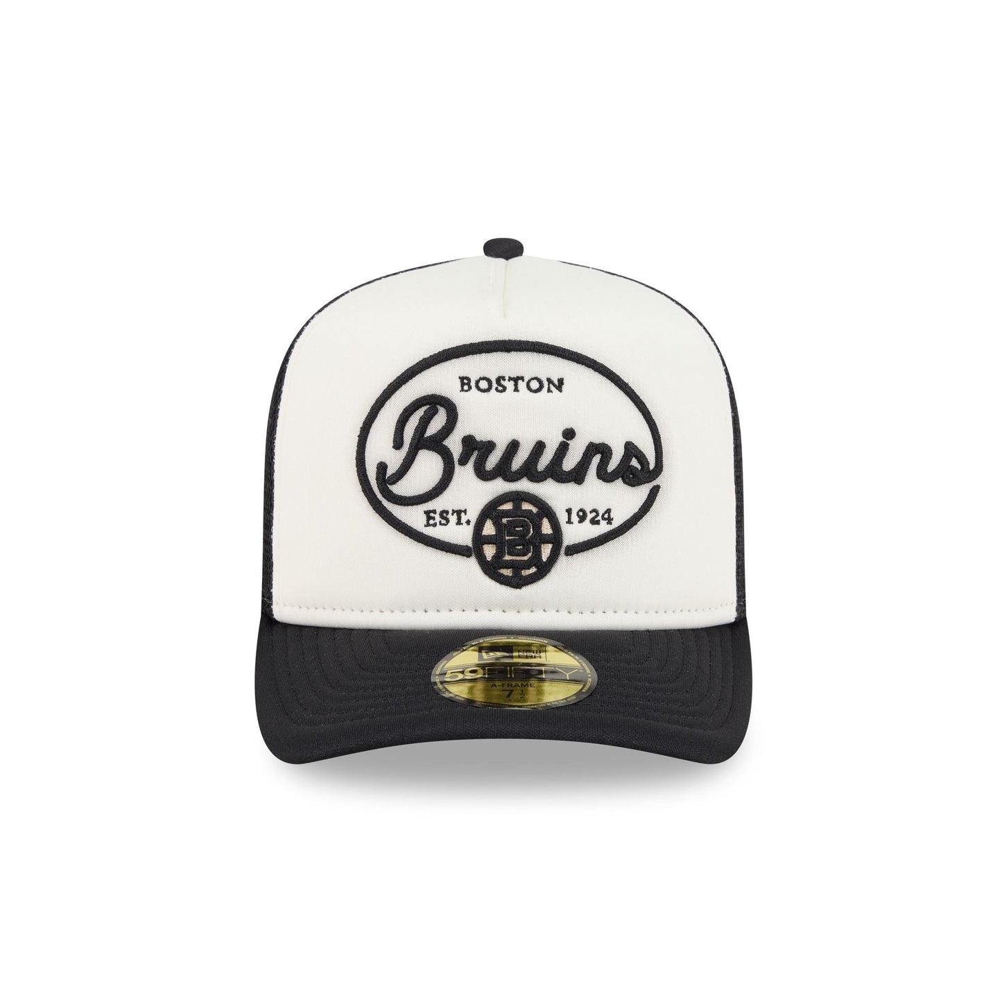 Boston Bruins Chrome 59FIFTY Fitted Trucker Hat