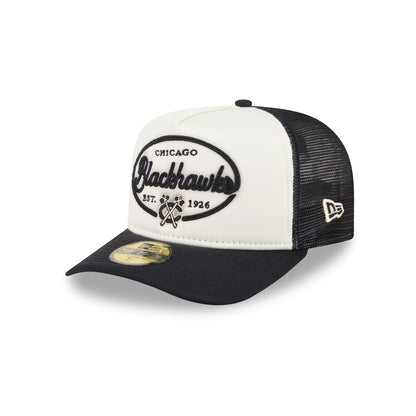 Chicago Blackhawks Chrome 59FIFTY Fitted Trucker Hat