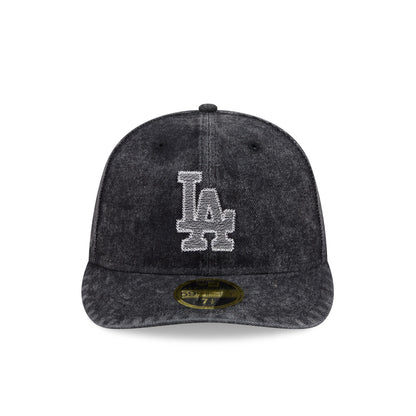 Los Angeles Dodgers Black Denim Low Profile 59FIFTY Fitted Hat