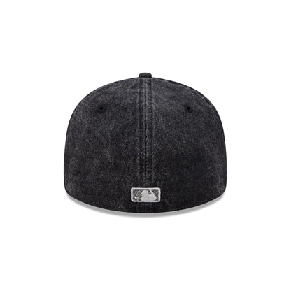 Chicago Cubs Black Denim Low Profile 59FIFTY Fitted Hat