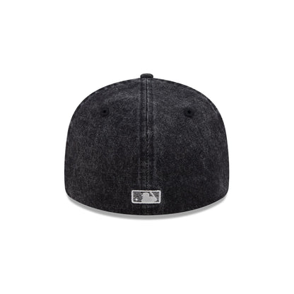 Texas Rangers Black Denim Low Profile 59FIFTY Fitted Hat