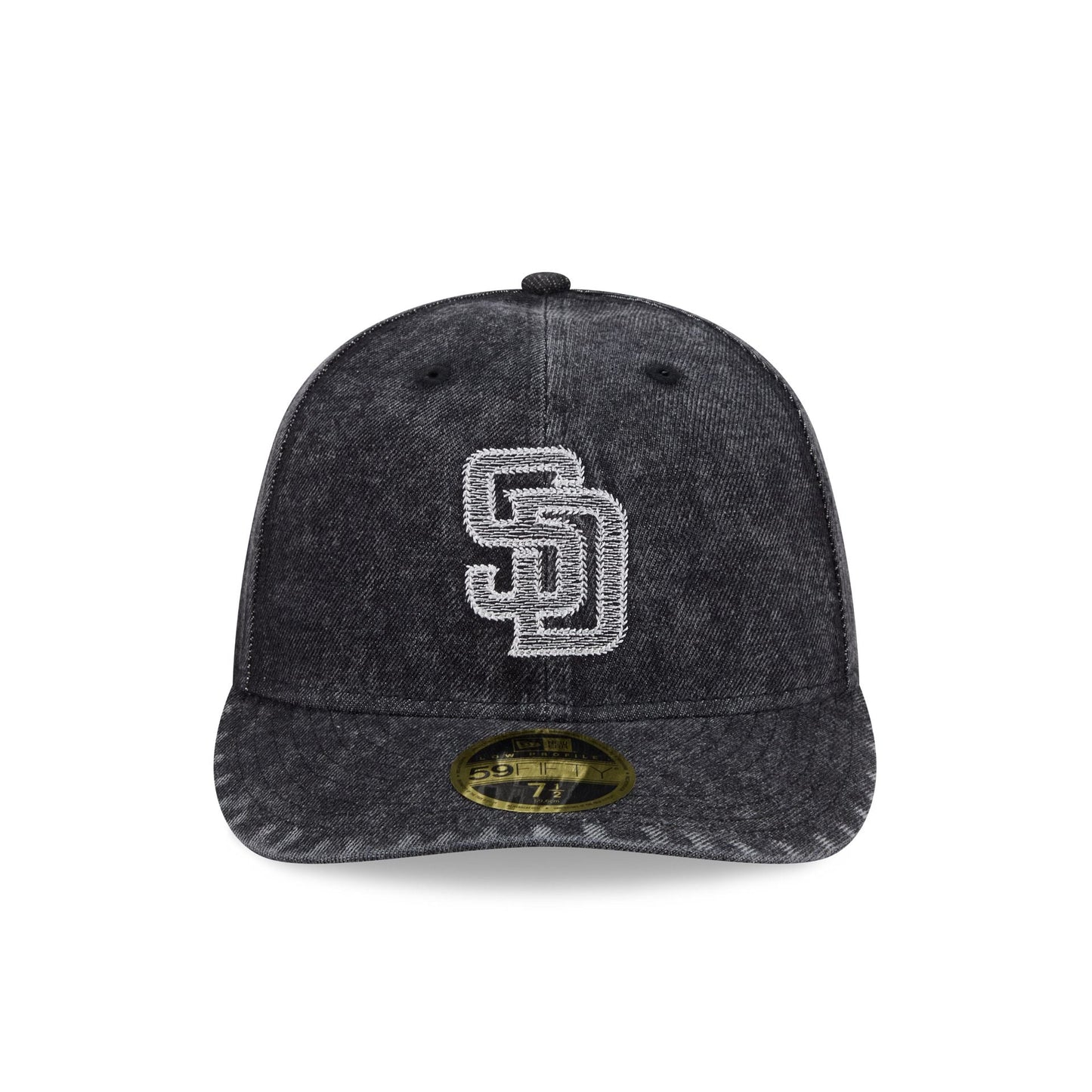 San Diego Padres Black Denim Low Profile 59FIFTY Fitted Hat