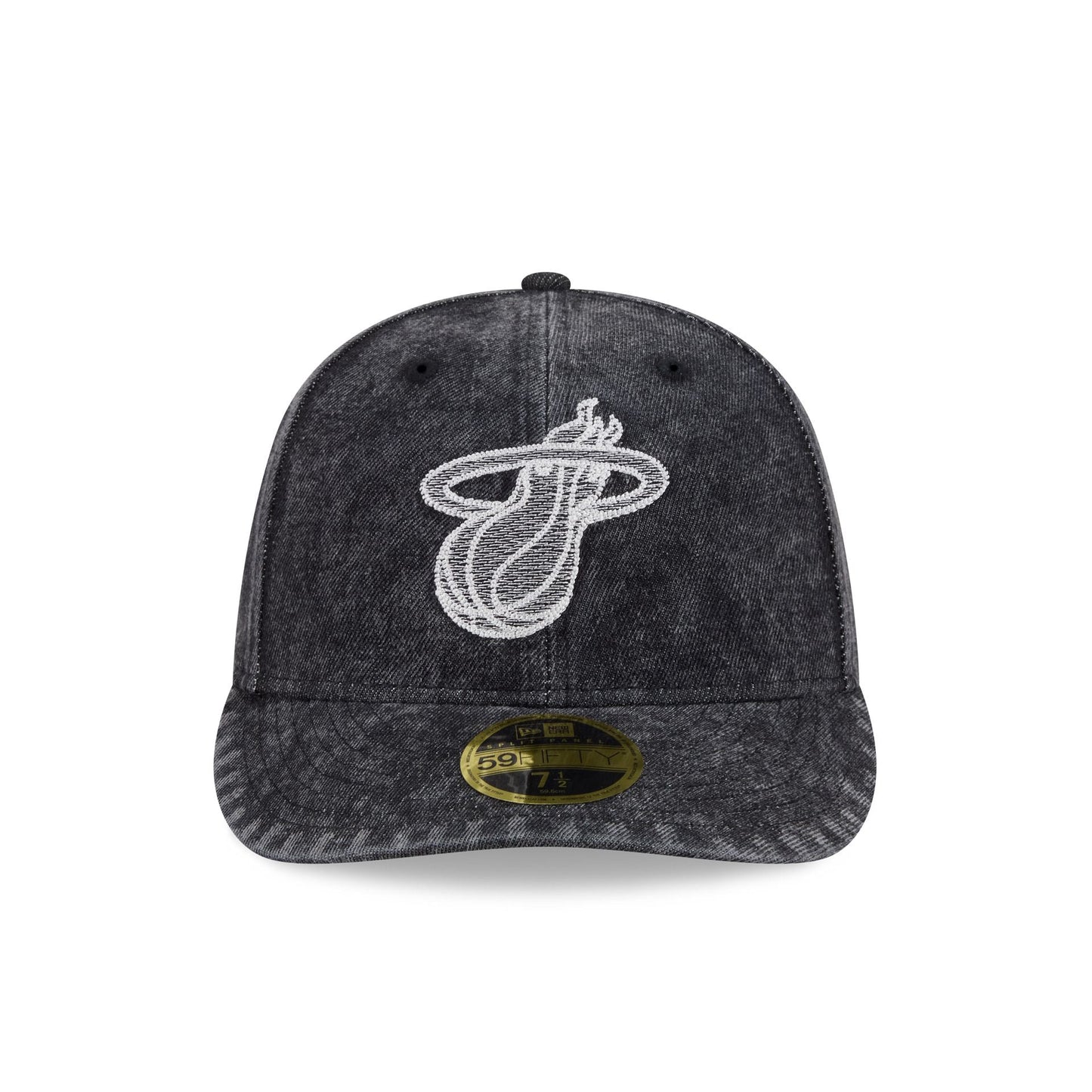 Miami Heat Black Denim Low Profile 59FIFTY Fitted Hat