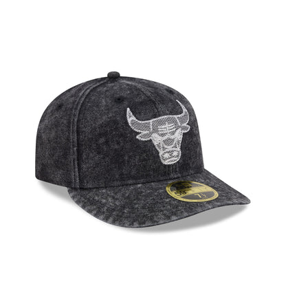 Chicago Bulls Black Denim Low Profile 59FIFTY Fitted Hat