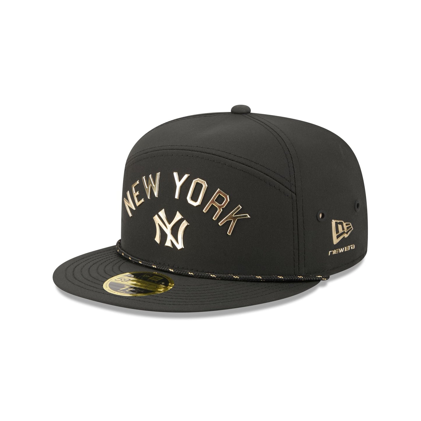 New York Yankees Gold Logo Rope Split Panel 59FIFTY Fitted Hat