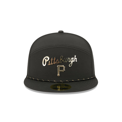 Pittsburgh Pirates Gold Logo Rope Split Panel 59FIFTY Fitted Hat