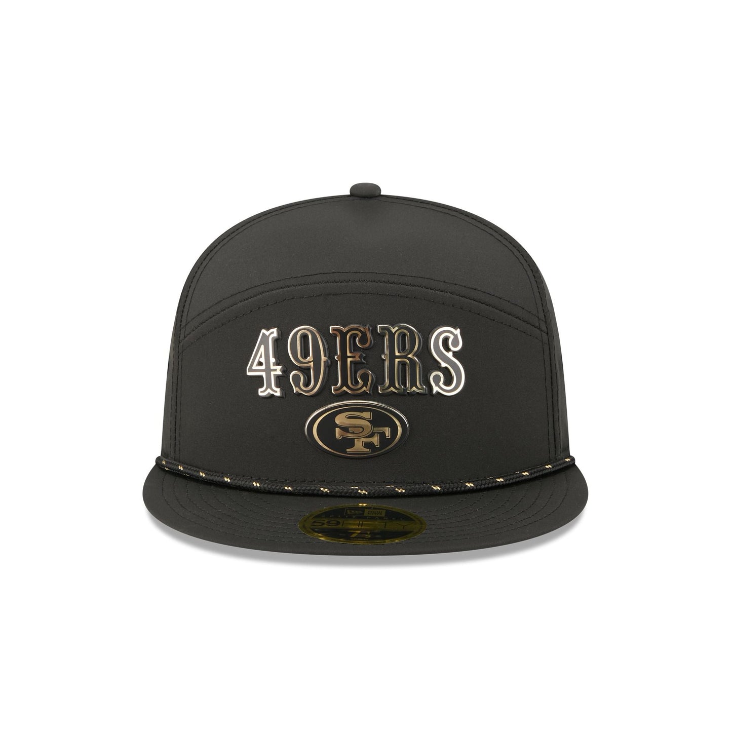 San Francisco 49ers Gold Logo Rope Split Panel 59FIFTY Fitted Hat