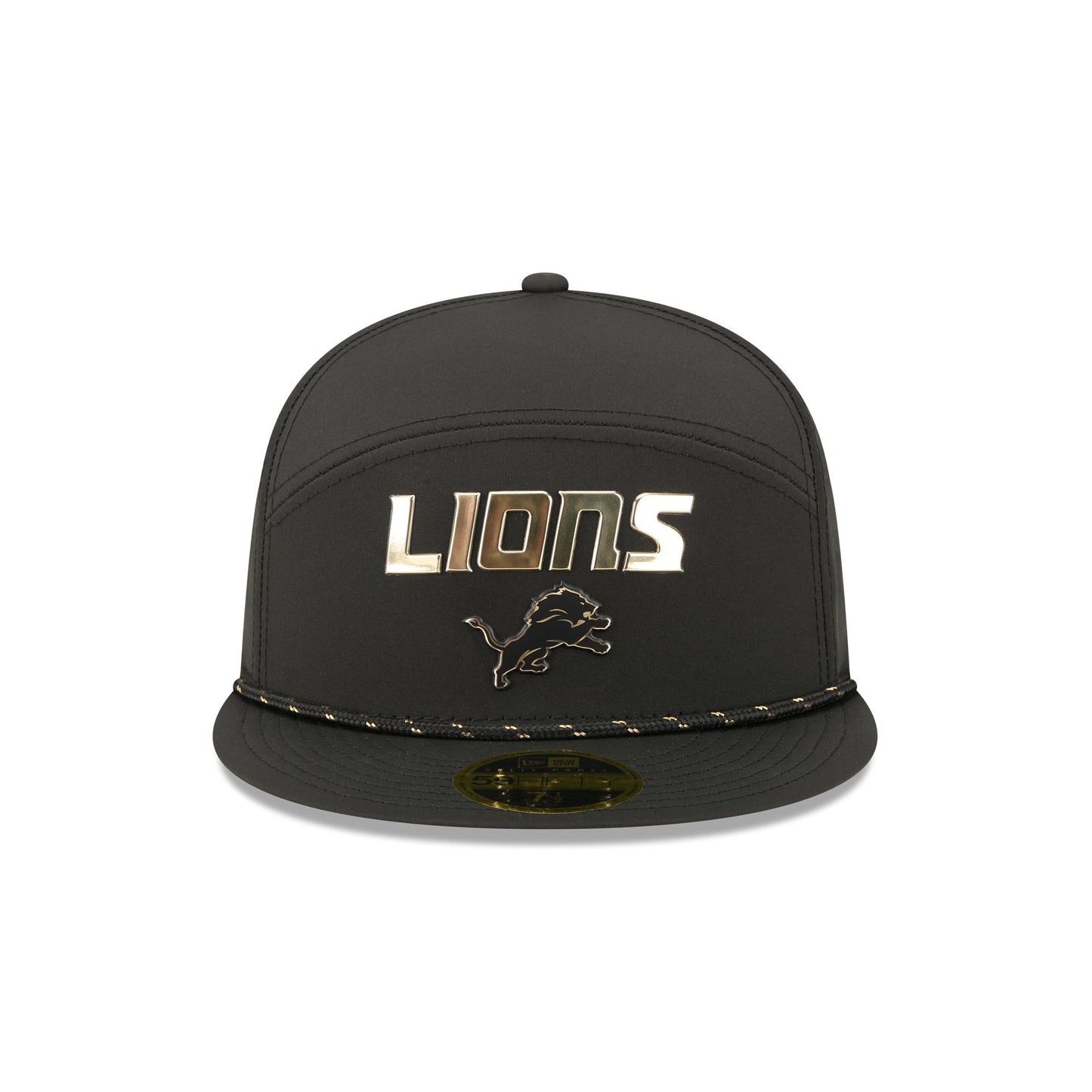 Detroit Lions Gold Logo Rope Split Panel 59FIFTY Fitted Hat