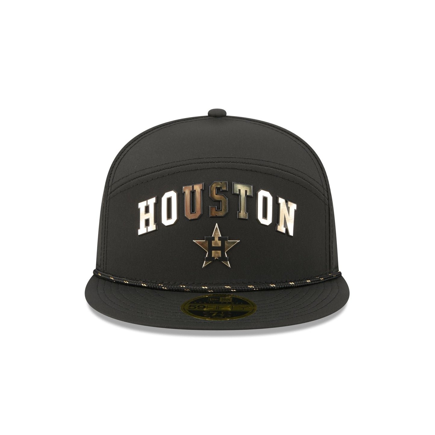 Houston Astros Gold Logo Rope Split Panel 59FIFTY Fitted Hat