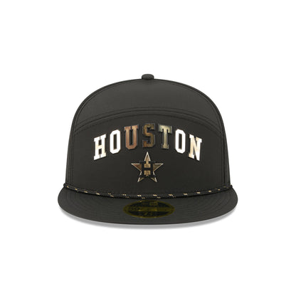 Houston Astros Gold Logo Rope Split Panel 59FIFTY Fitted Hat